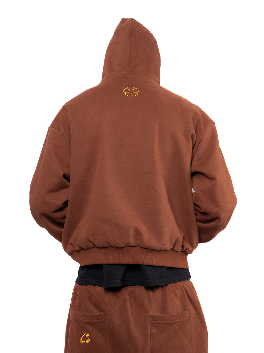 Brown & Yellow Tartan Reversible Hoodie