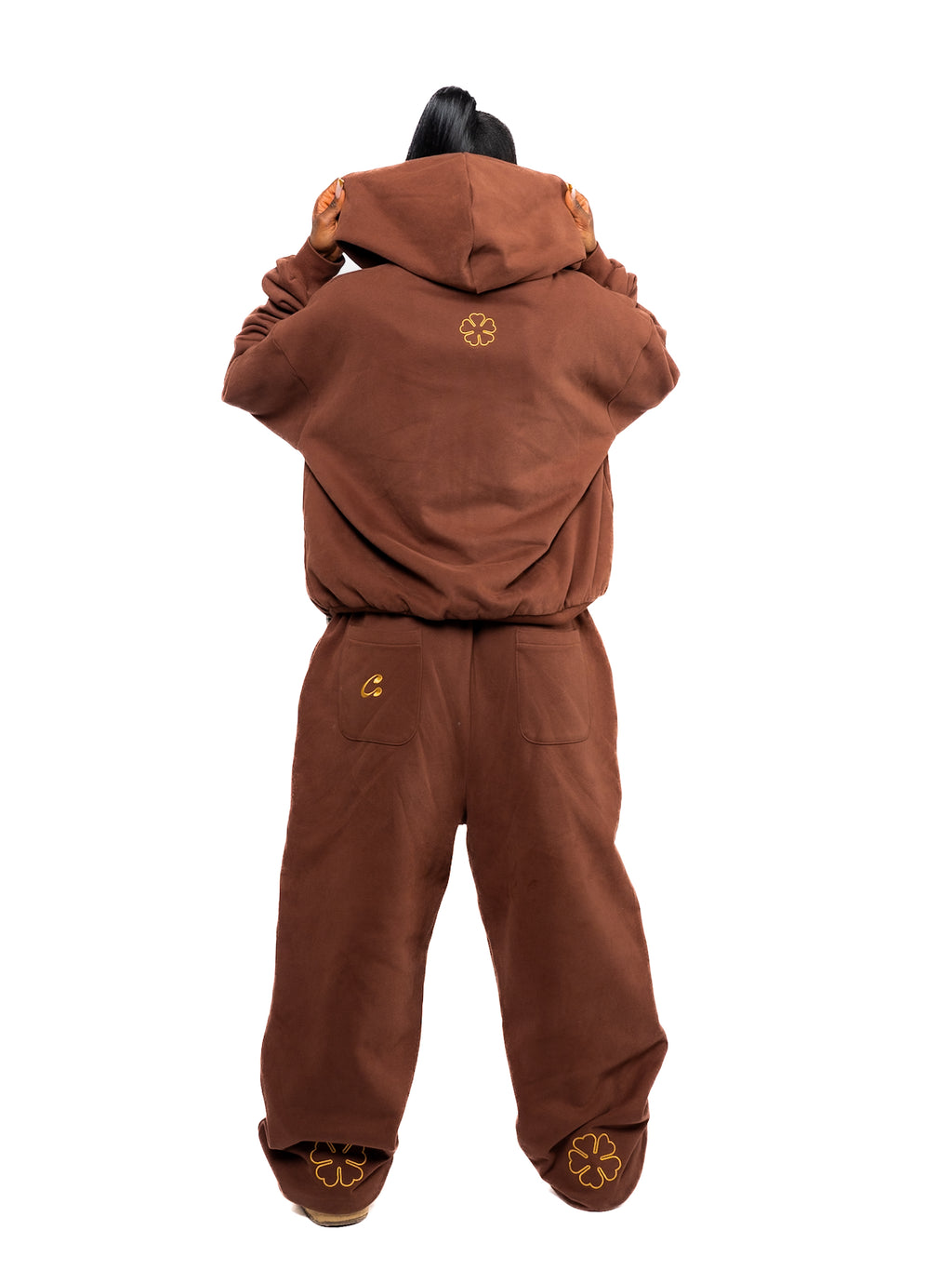 Brown & Yellow Tartan Reversible Hoodie