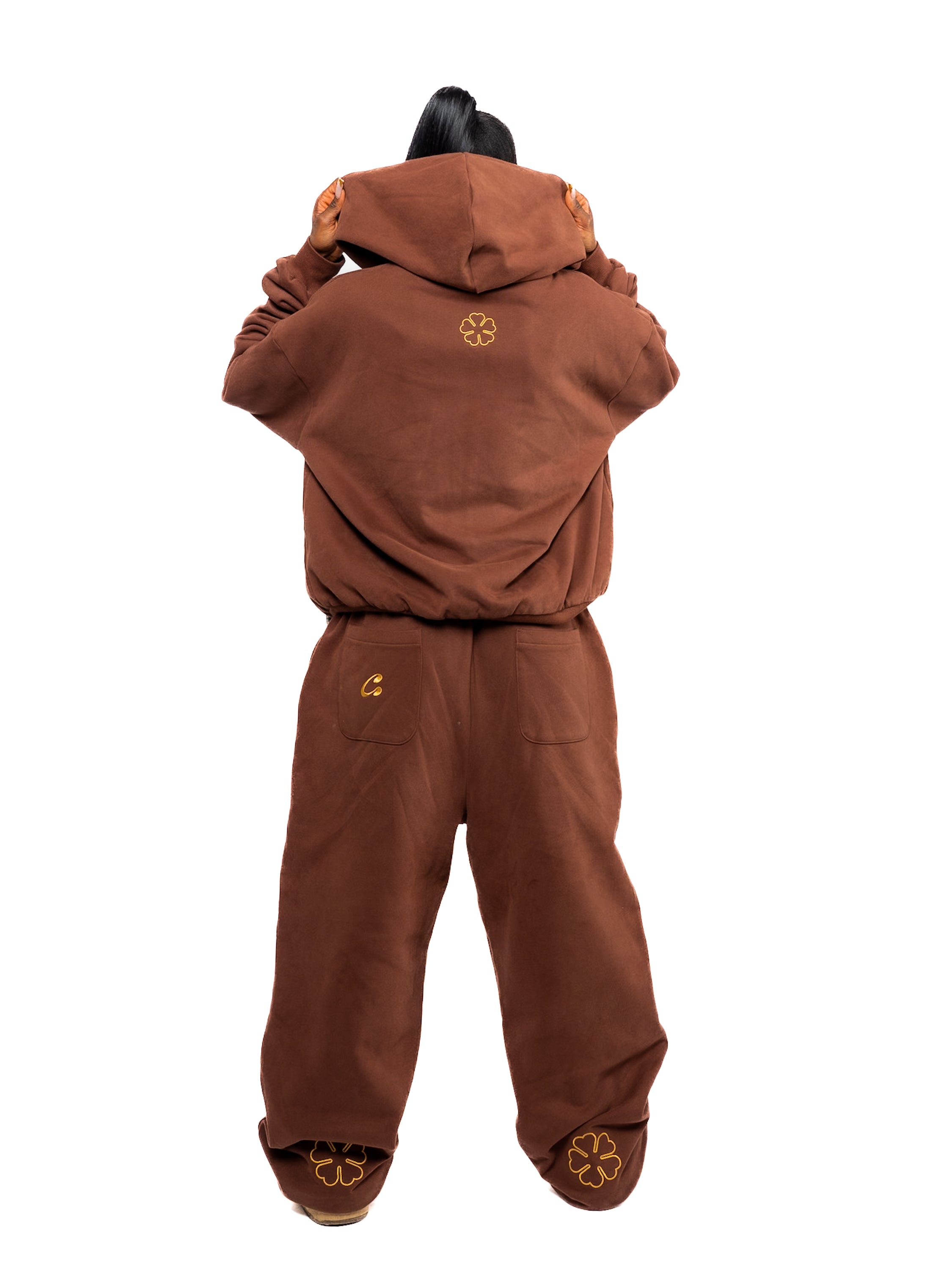 Brown & Yellow Tartan Reversible Hoodie